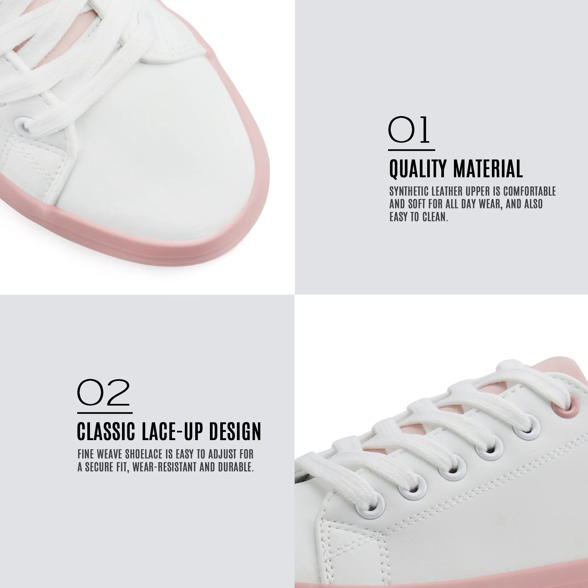 Women Lace Up Platform Fashion Sneakers