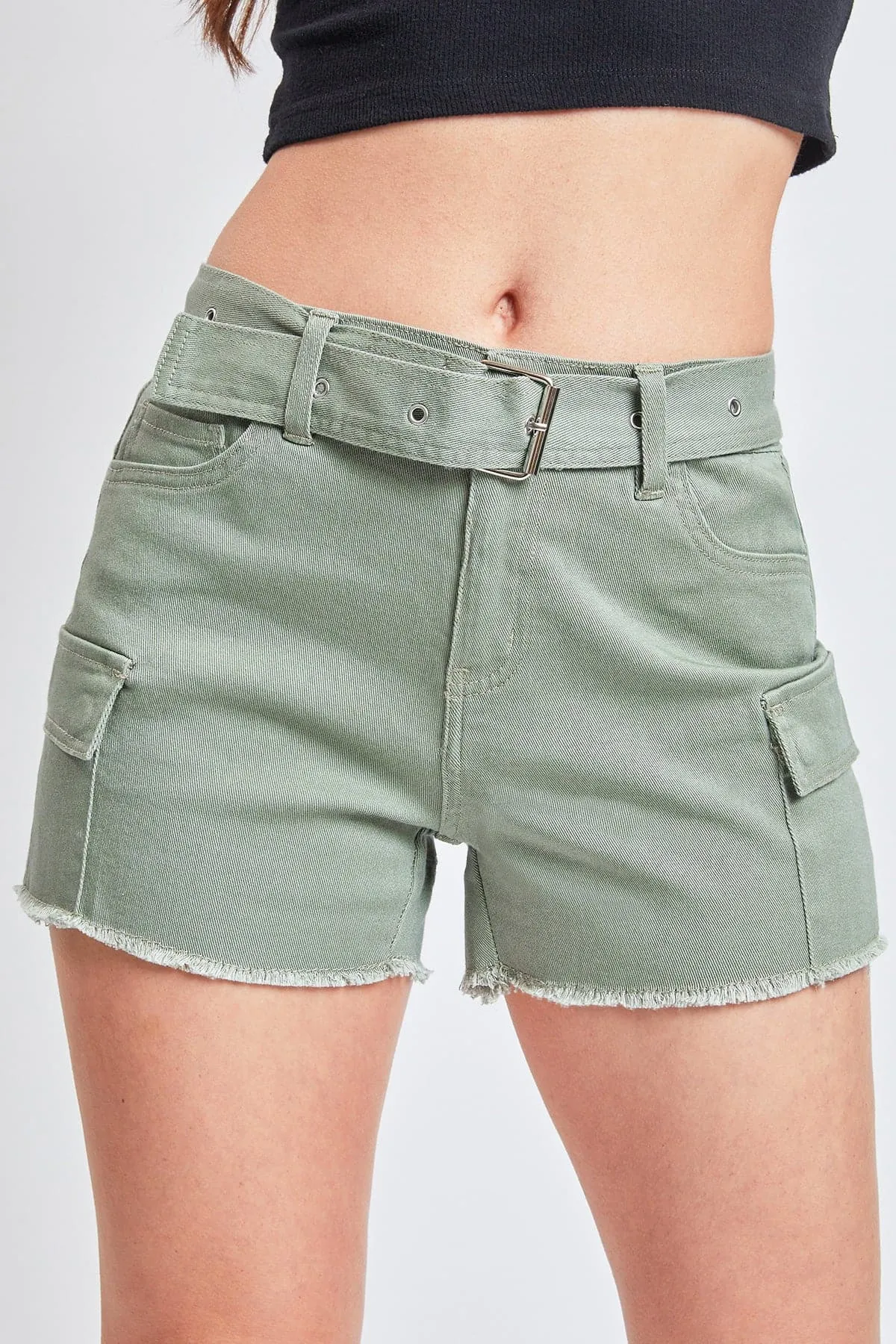 Women’s High Rise Belted Cargo Shorts