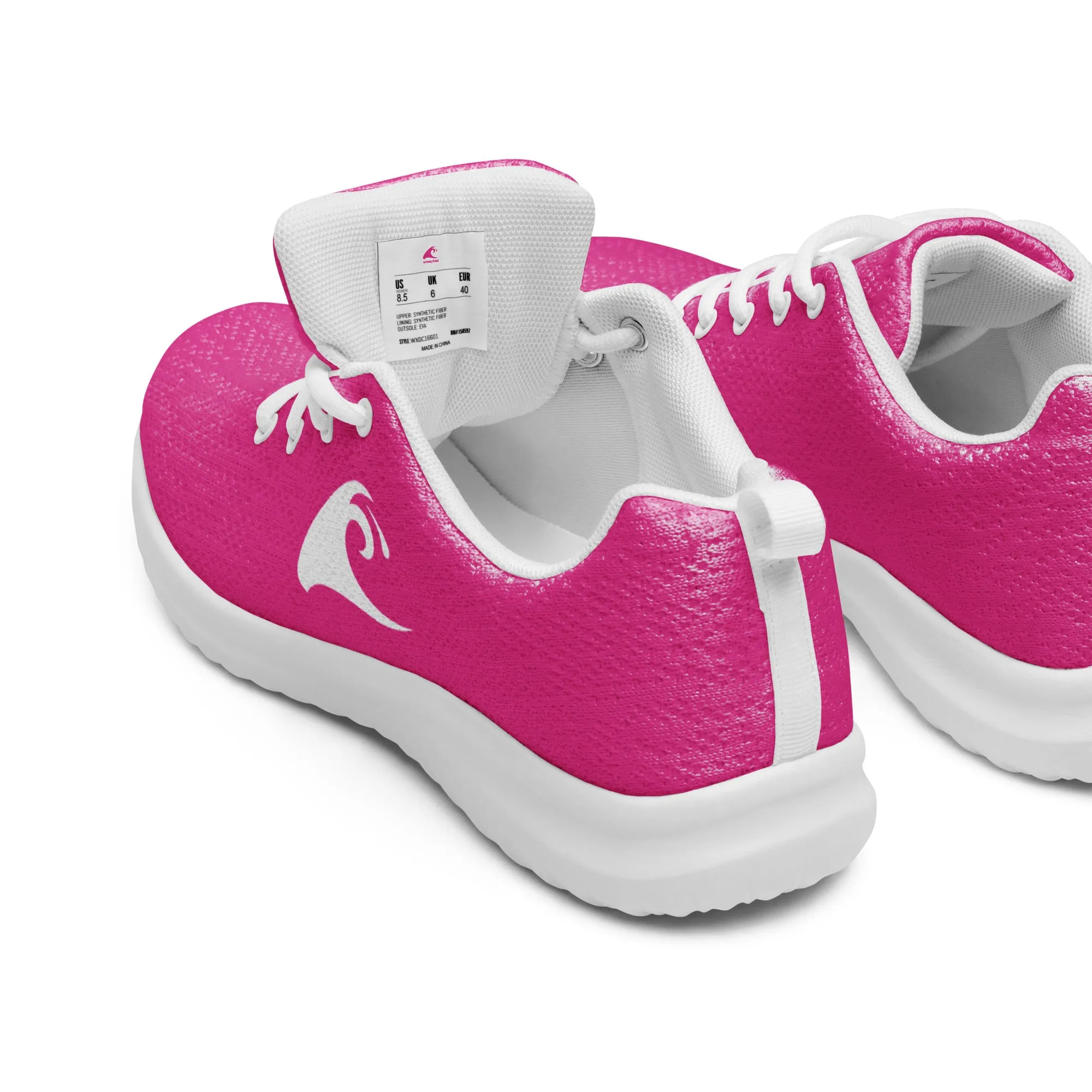 Women’s Hot Pink Athletic Shoes with Extremely Stoked Epic Wave Logo