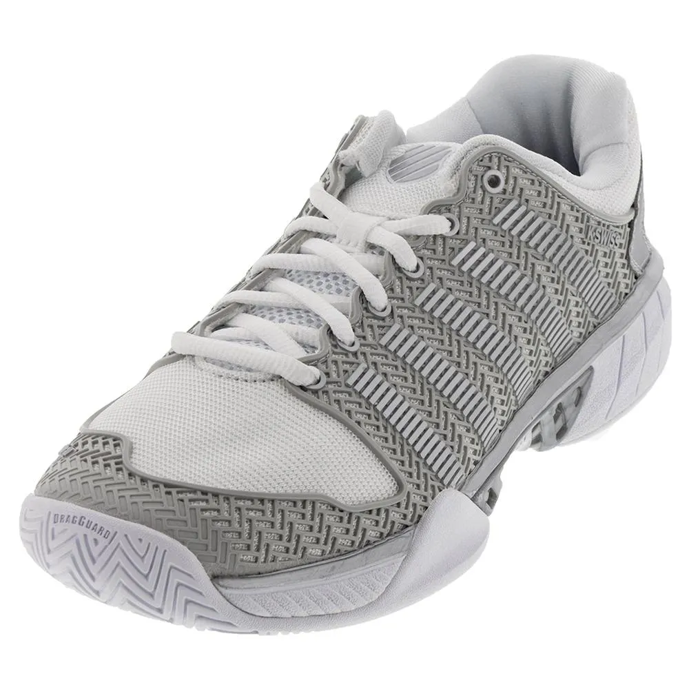 Women's HyperCourt Express Tennis Shoes White and Silver