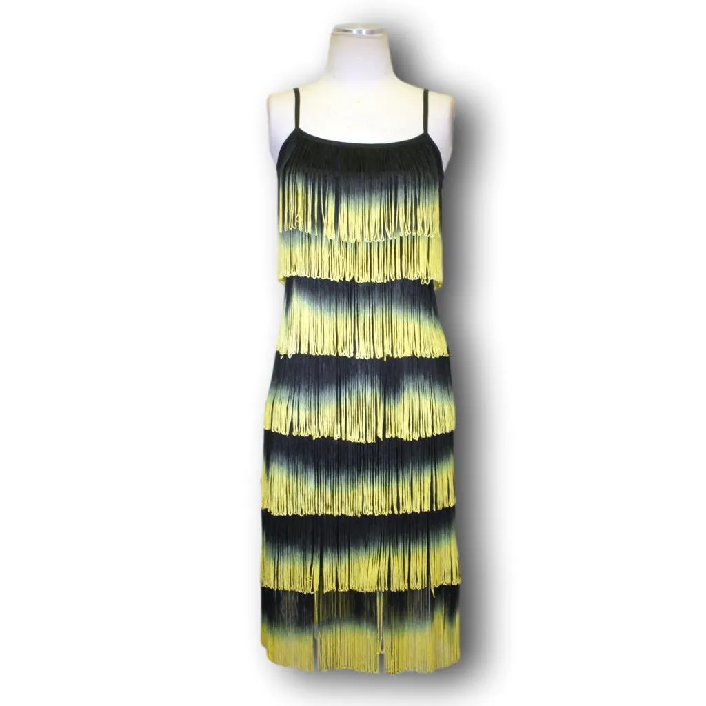 Women's Latin Practice Dress PL-198/2 Yellow