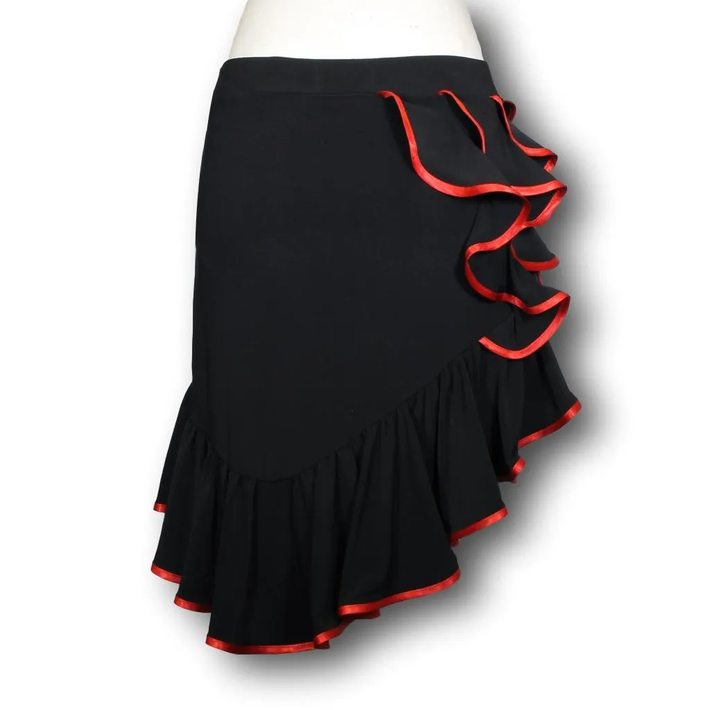 Women's Latin Skirt UL-535 Red