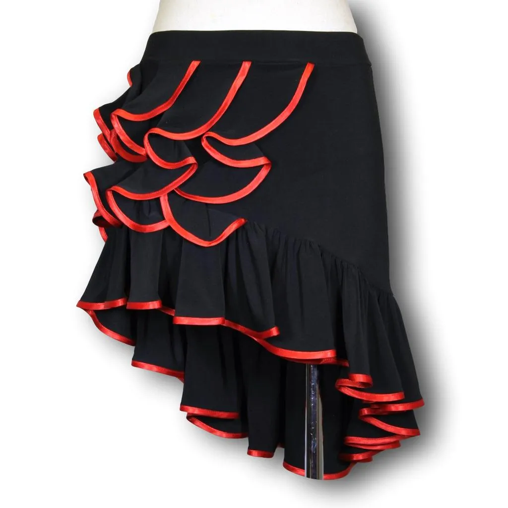 Women's Latin Skirt UL-535 Red