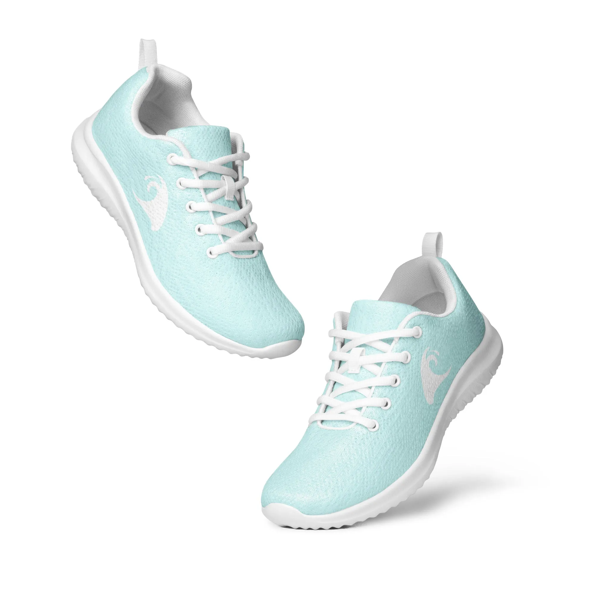 Women’s Light Cyan Athletic Shoes with Extremely Stoked Epic Wave Logo