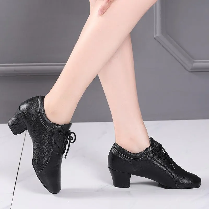 Women's Microfiber Leather 3.5cm/5cm Heels Ballroom Dance Shoes Teaching & Practice Shoes