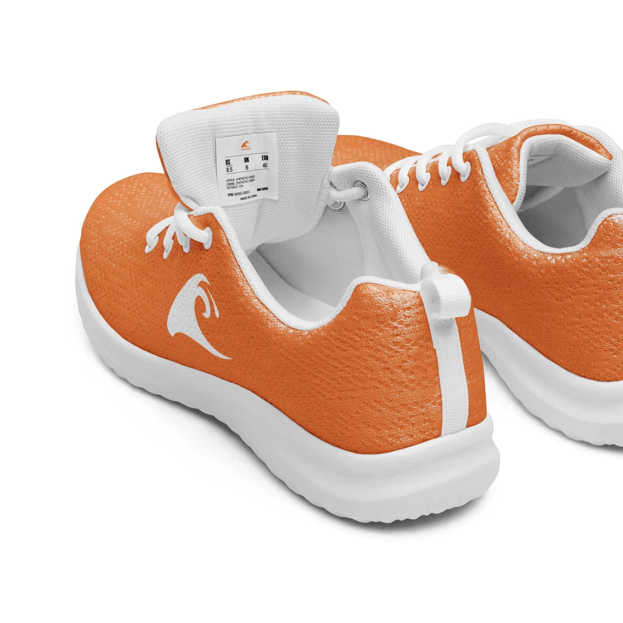 Women’s Orange Athletic Shoes with Extremely Stoked Epic Wave Logo