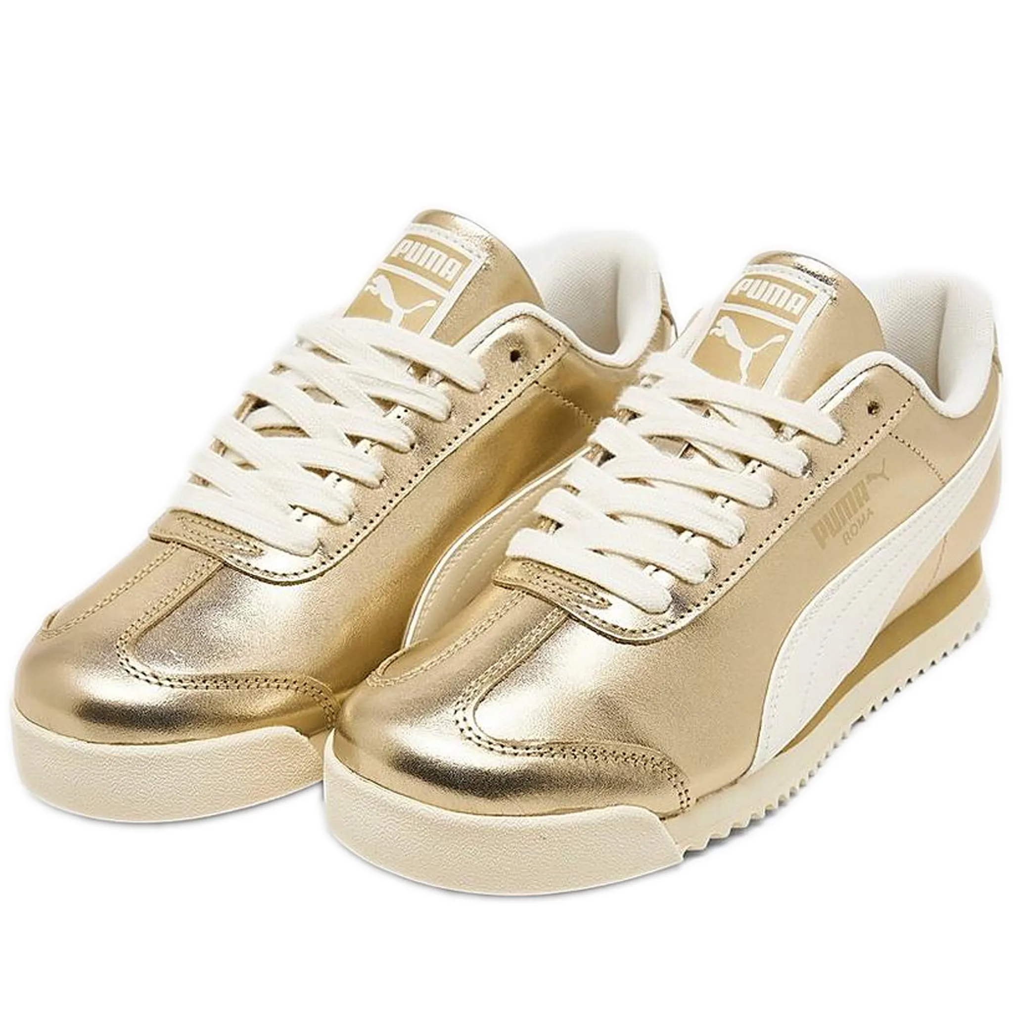 Women's Puma Roma Chrome Shoes - Gold