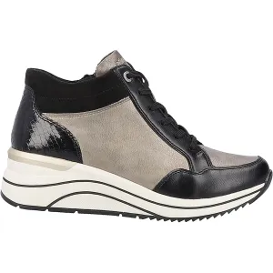 Women's Remonte D0T70-01 Eleni 70 Black/Dirty Silver Leather