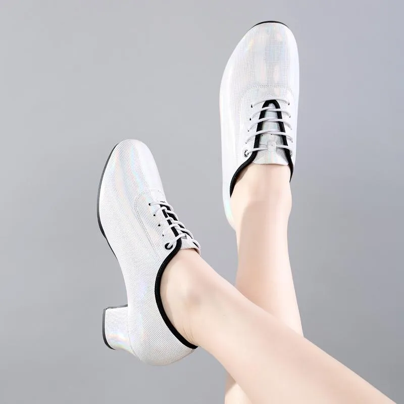 Women's Rubber soles Real Leather Customized Heel Teaching & Practice Shoes Ballroom Dance Shoes