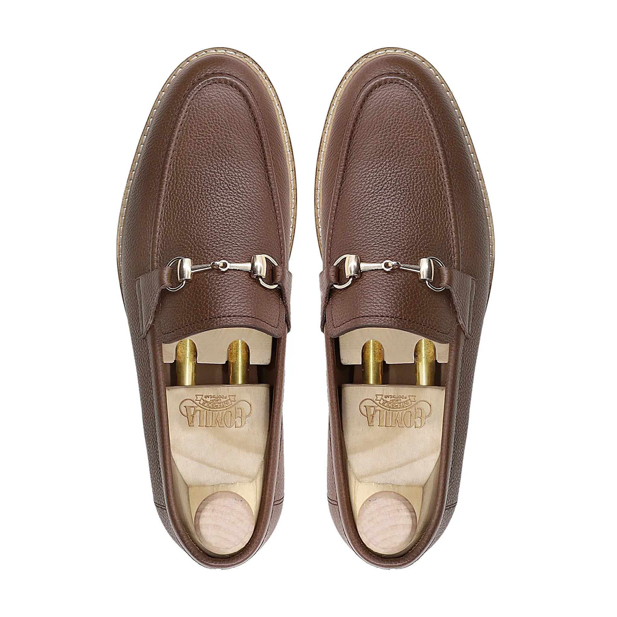 Woodson - Men's Brown Pebble Grain Loafer