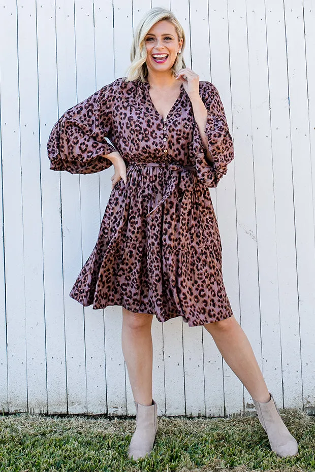 Zale Chocolate Leopard Dress